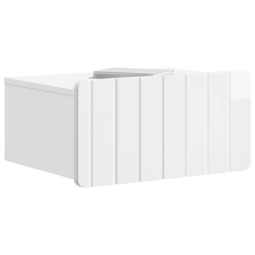Спален шкаф с монтаж на стена 2 pcs Бял гланц 49 x 34,5 x 24 см