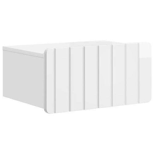 Спален шкаф с монтаж на стена 2 pcs Бял гланц 49 x 34,5 x 24 см