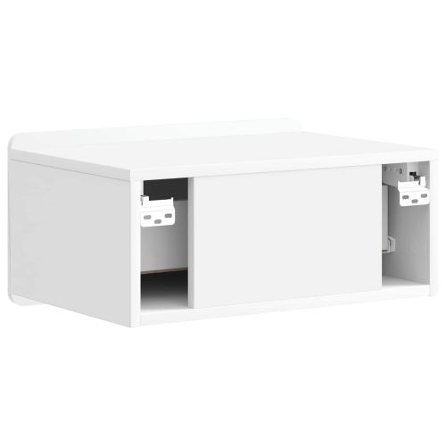Спален шкаф с монтаж на стена 2 pcs Бял гланц 49 x 34,5 x 24 см
