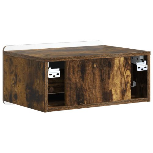 Спален шкаф с монтаж на стена Опушен дъб 49 x 34,5 x 24 см
