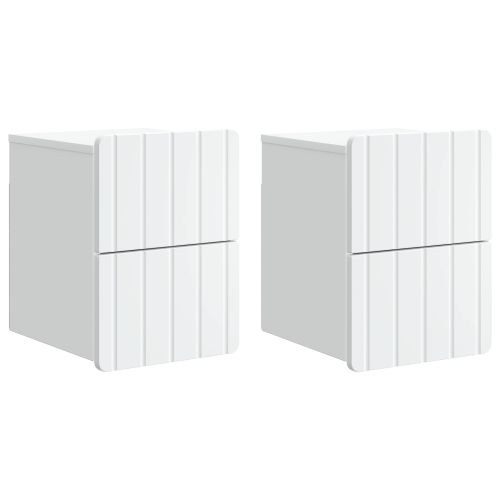 Спален шкаф с монтаж на стена 2 pcs Бяло 33 x 34,5 x 43 см