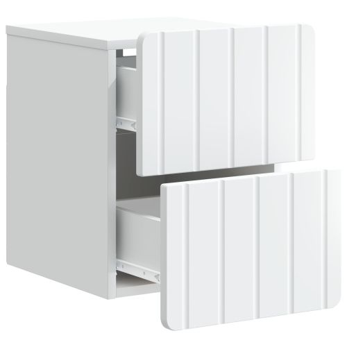 Спален шкаф с монтаж на стена 2 pcs Бяло 33 x 34,5 x 43 см