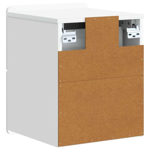 Спален шкаф с монтаж на стена 2 pcs Бяло 33 x 34,5 x 43 см