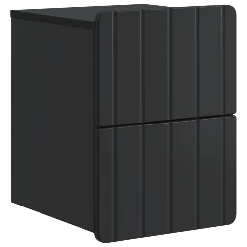 Спален шкаф с монтаж на стена 2 pcs Черно 33 x 34,5 x 43 см