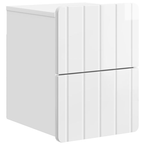 Спален шкаф с монтаж на стена Бял гланц 33 x 34,5 x 43 см