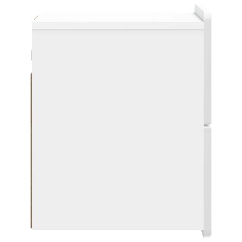 Спален шкаф с монтаж на стена 2 pcs Бял гланц 33 x 34,5 x 43 см