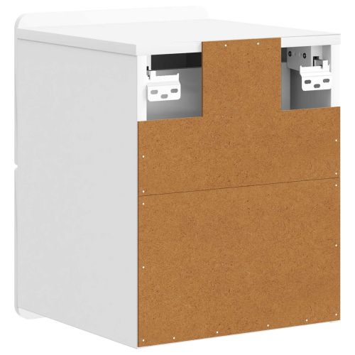 Спален шкаф с монтаж на стена 2 pcs Бял гланц 33 x 34,5 x 43 см