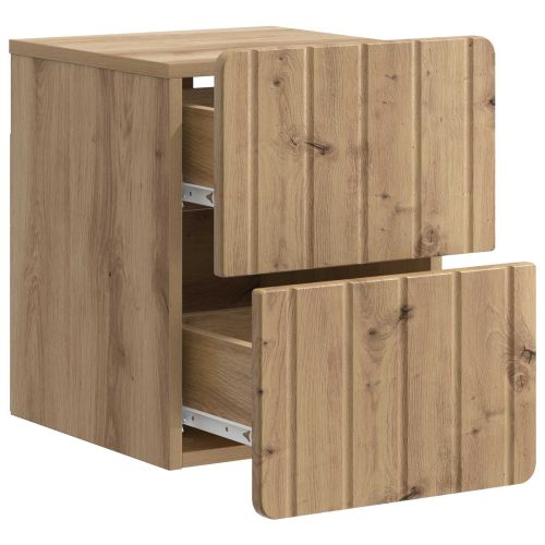 Спален шкаф с монтаж на стена Дъб артизан 33 x 34,5 x 43 см