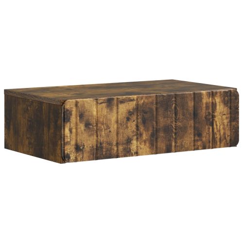 Стенен страничен масичка Опушен дъб 59 x 34,5 x 17 см