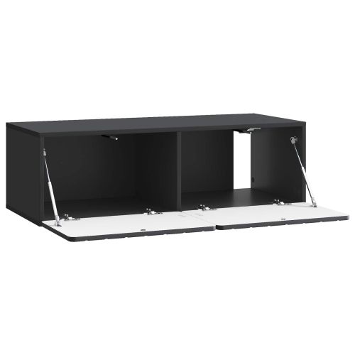 Стенно монтиран ТВ шкаф Черно 98 x 41 x 30 см