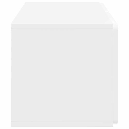 Стенно монтиран ТВ шкаф Бял гланц 59,5 x 31 x 30 см