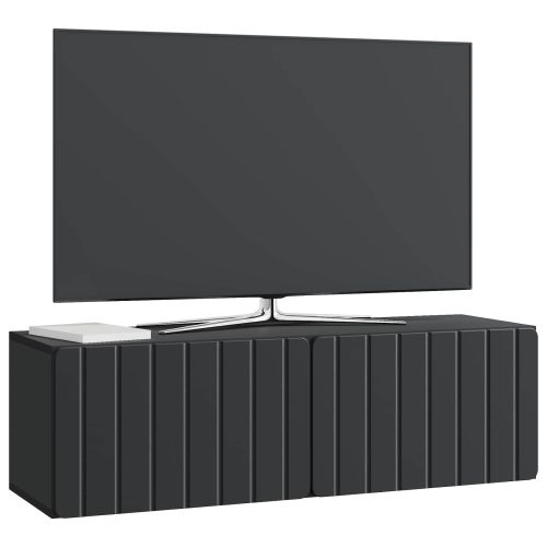 Стенно монтиран ТВ шкаф Черно 98 x 31 x 30 см