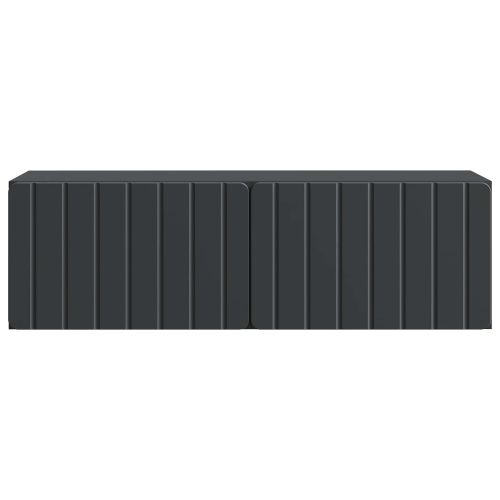 Стенно монтиран ТВ шкаф Черно 98 x 31 x 30 см