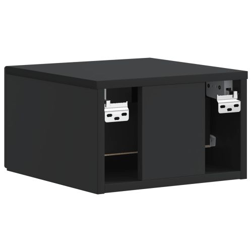 Спален шкаф с монтаж на стена 2 pcs Черно 33 x 34,5 x 20 см