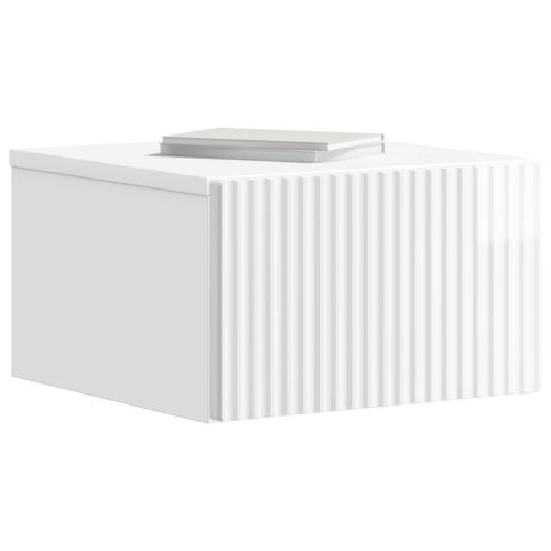 Спален шкаф с монтаж на стена Бял гланц 33 x 34,5 x 20 см