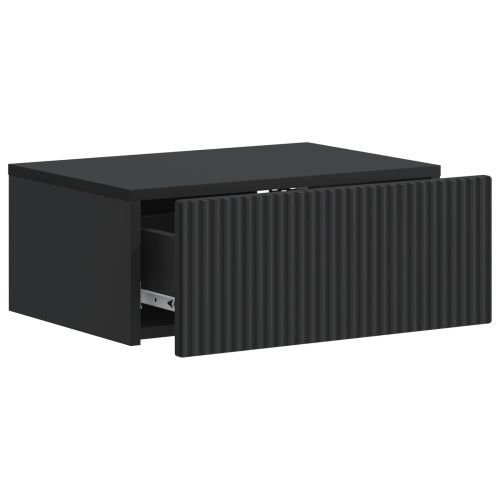 Спален шкаф с монтаж на стена 2 pcs Черно 49 x 34,5 x 20 см