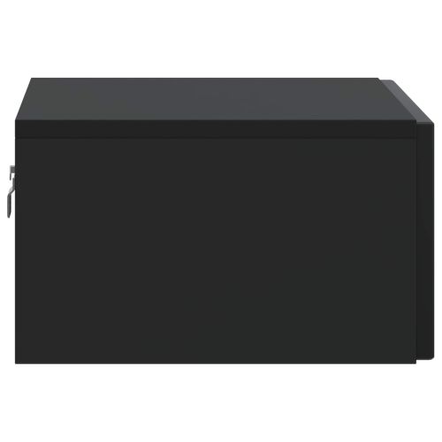 Спален шкаф с монтаж на стена 2 pcs Черно 49 x 34,5 x 20 см