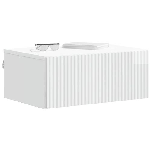 Спален шкаф с монтаж на стена Бял гланц 49 x 34,5 x 20 см