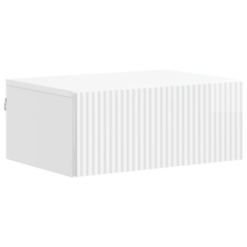 Спален шкаф с монтаж на стена 2 pcs Бял гланц 49 x 34,5 x 20 см