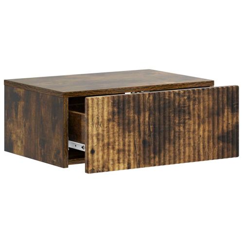 Спален шкаф с монтаж на стена Опушен дъб 49 x 34,5 x 20 см