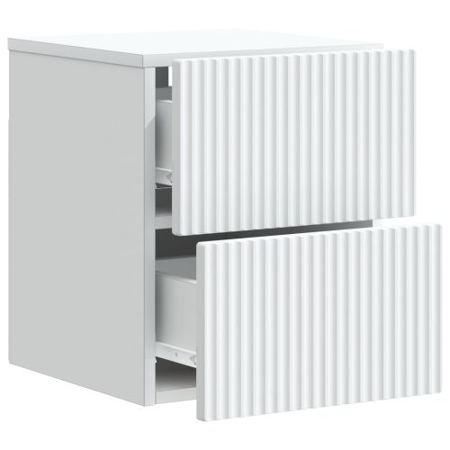 Спален шкаф с монтаж на стена 2 pcs Бяло 33 x 34,5 x 40 см