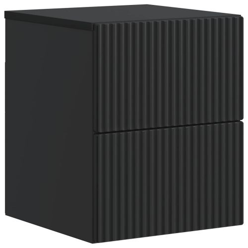 Спален шкаф с монтаж на стена 2 pcs Черно 33 x 34,5 x 40 см