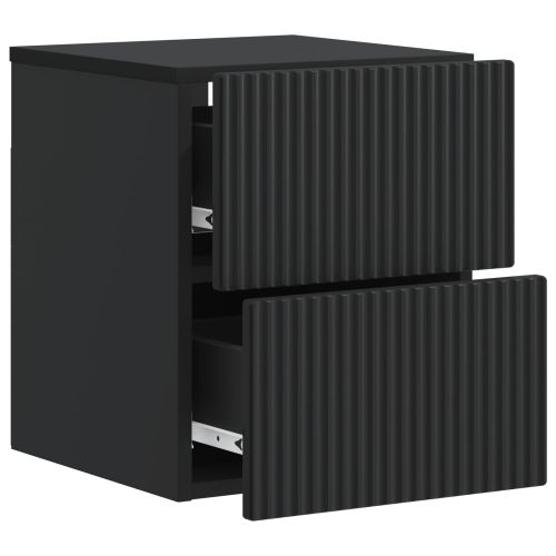 Спален шкаф с монтаж на стена 2 pcs Черно 33 x 34,5 x 40 см