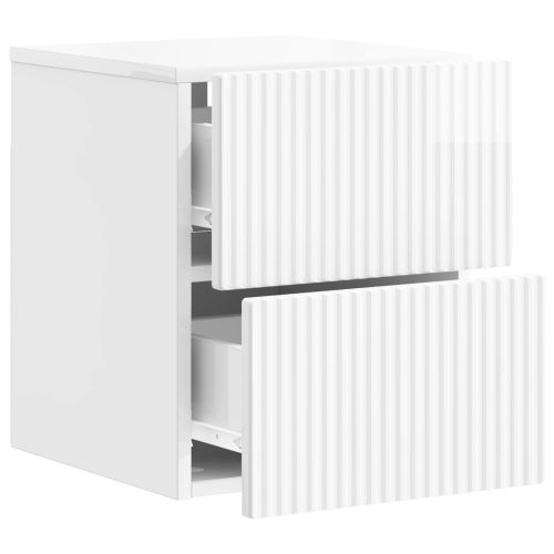 Спален шкаф с монтаж на стена Бял гланц 33 x 34,5 x 40 см