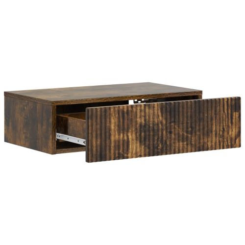 Стенен страничен масичка Опушен дъб 59 x 34,5 x 17 см