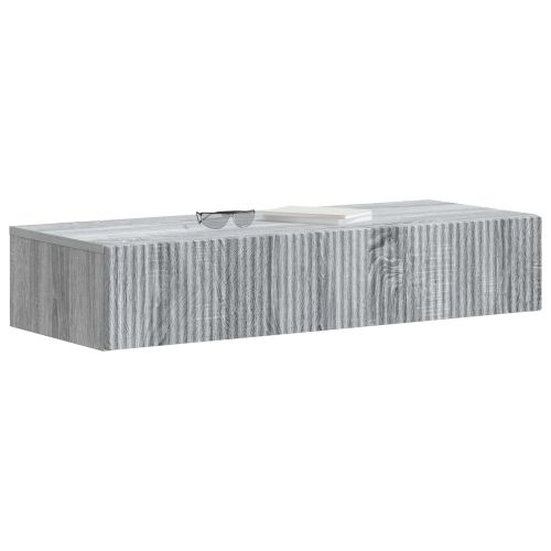 Стенен страничен масичка Сива сонома 87,5 x 34,5 x 17 см
