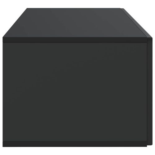 Стенно монтиран ТВ шкаф Черно 78,5 x 41 x 30 см
