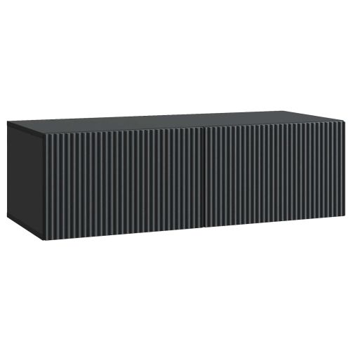 Стенно монтиран ТВ шкаф Черно 98 x 41 x 30 см