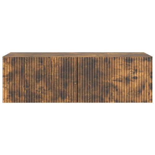Стенно монтиран ТВ шкаф Опушен дъб 98 x 41 x 30 см