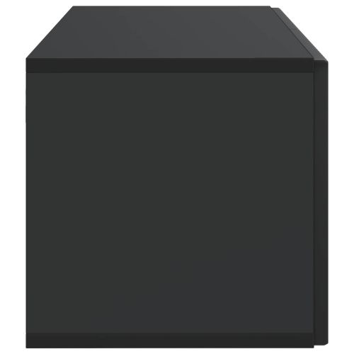 Стенно монтиран ТВ шкаф Черно 59,5 x 31 x 30 см