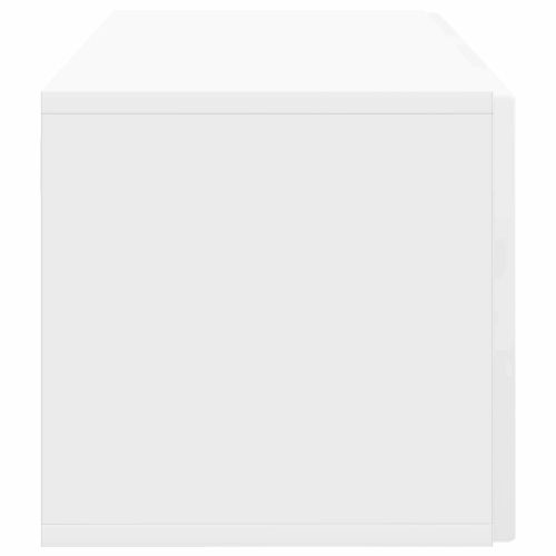 Стенно монтиран ТВ шкаф Бял гланц 59,5 x 31 x 30 см