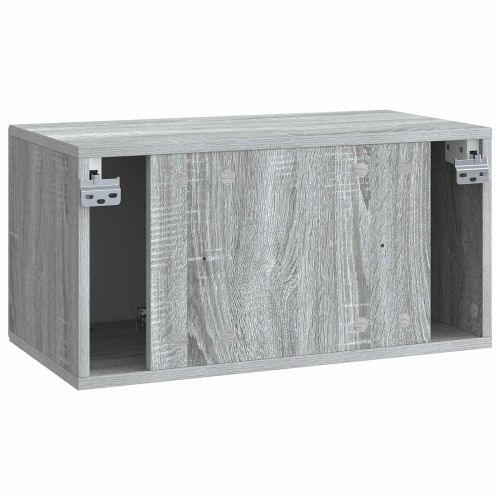 Стенно монтиран ТВ шкаф Сива сонома 59,5 x 31 x 30 см