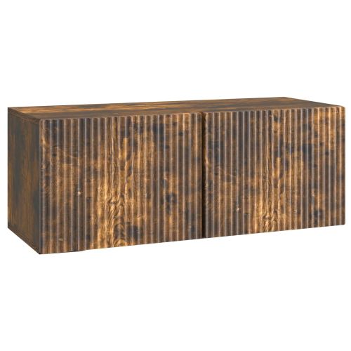 Стенно монтиран ТВ шкаф Опушен дъб 78,5 x 31 x 30 см