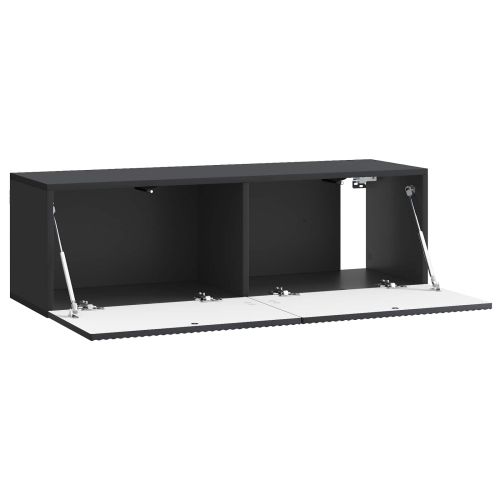 Стенно монтиран ТВ шкаф Черно 98 x 31 x 30 см