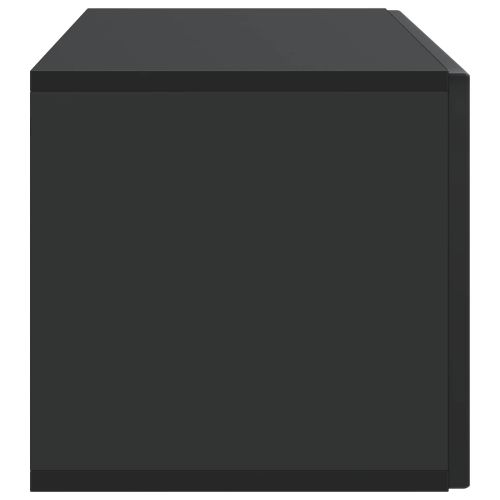 Стенно монтиран ТВ шкаф Черно 98 x 31 x 30 см