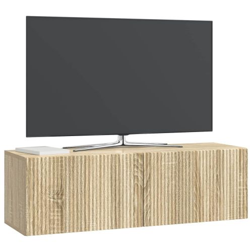 Стенно монтиран ТВ шкаф Дъб сонома 98 x 31 x 30 см
