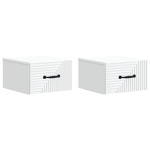 Спален шкаф с монтаж на стена 2 pcs Бяло 34,5 x 33 x 20 см