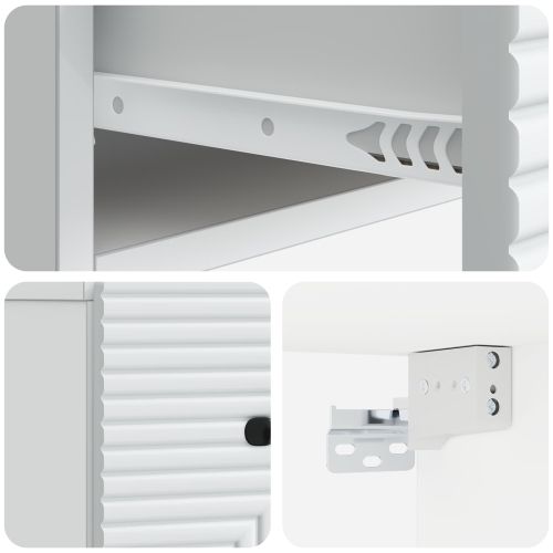 Спален шкаф с монтаж на стена 2 pcs Бяло 34,5 x 33 x 20 см