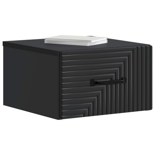 Спален шкаф с монтаж на стена 2 pcs Черно 34,5 x 33 x 20 см