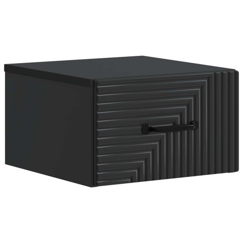 Спален шкаф с монтаж на стена 2 pcs Черно 34,5 x 33 x 20 см