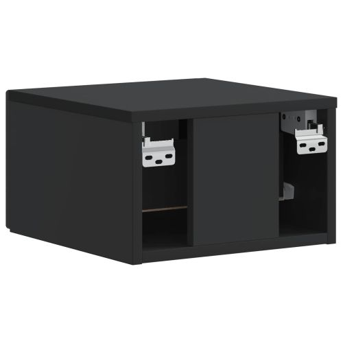 Спален шкаф с монтаж на стена 2 pcs Черно 34,5 x 33 x 20 см