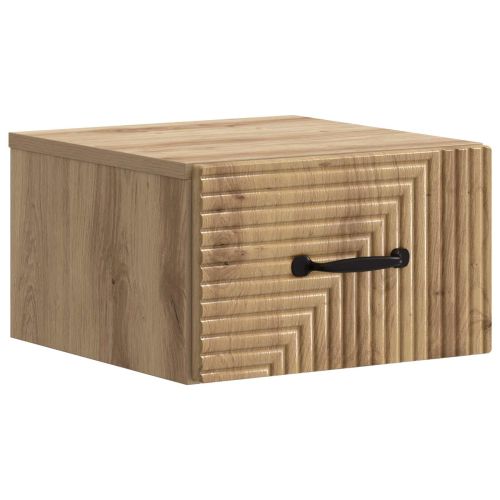Спален шкаф с монтаж на стена с чекмедже 2 pcs Дъб артизан