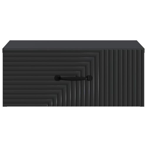 Спален шкаф с монтаж на стена 2 pcs Черно 49 x 34,5 x 20 см