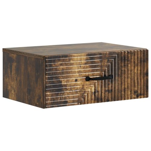 Спален шкаф с монтаж на стена Опушен дъб 49 x 34,5 x 20 см