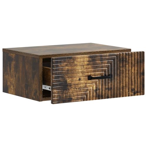 Спален шкаф с монтаж на стена Опушен дъб 49 x 34,5 x 20 см