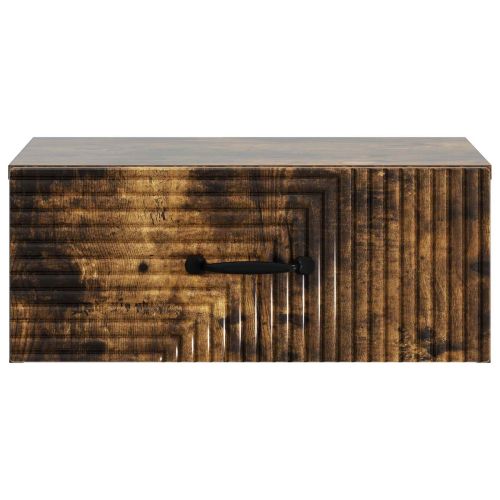 Спален шкаф с монтаж на стена Опушен дъб 49 x 34,5 x 20 см